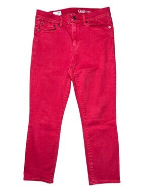 Gap 1969 Resolution Slim Straight Jeans Mid Rise Petite Denim Size 30